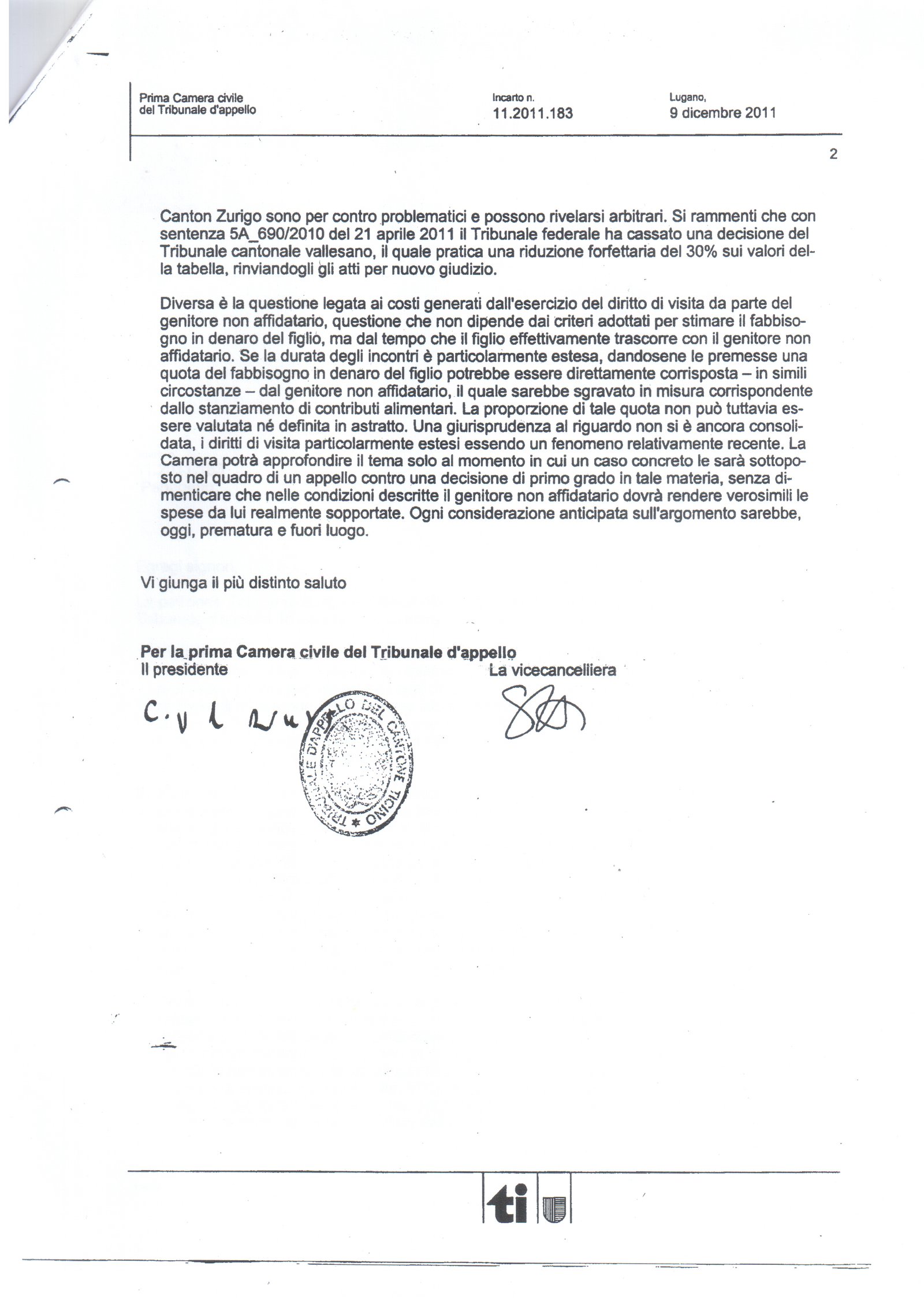 risposta iccappello a petizione tab zh 2